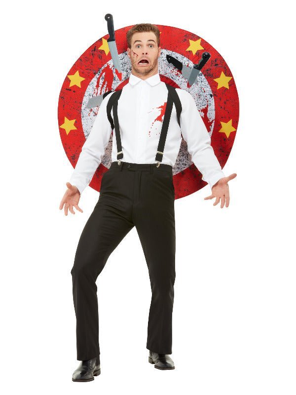 Deluxe Knife Thrower Costume, Red & White - Adult Weekender