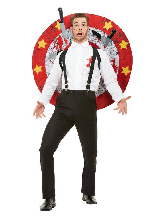 Deluxe Knife Thrower Costume, Red & White - Adult Weekender