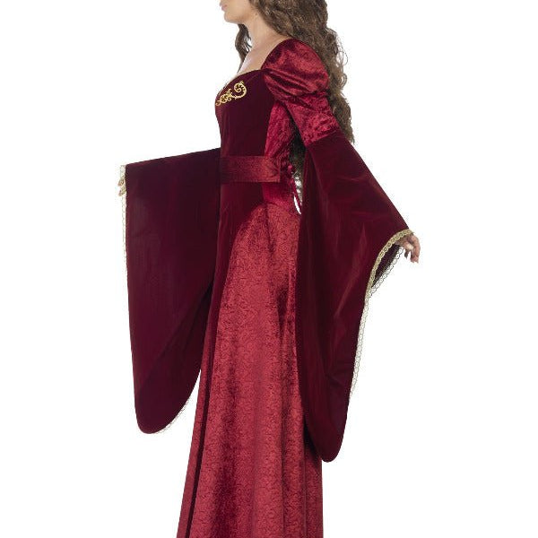 Deluxe Medieval Queen Costume, Red - Adult Weekender