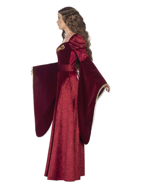 Deluxe Medieval Queen Costume, Red - Adult Weekender