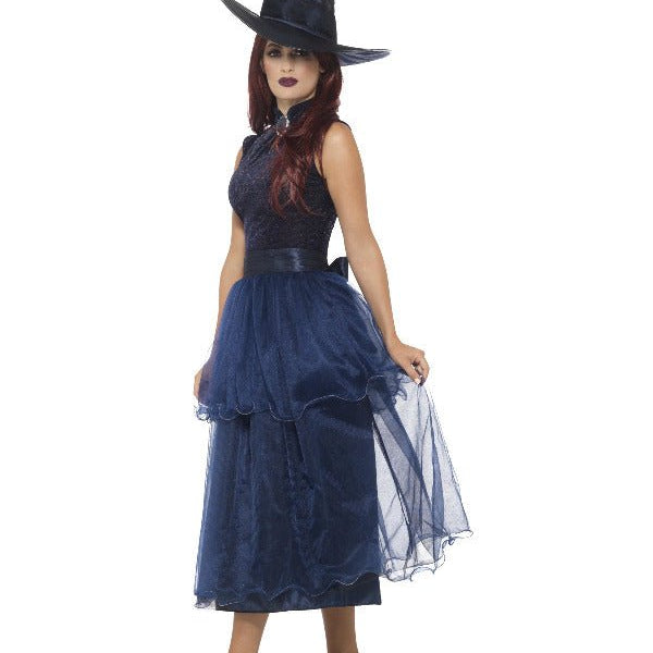 Deluxe Midnight Witch Costume, Blue - Adult Weekender