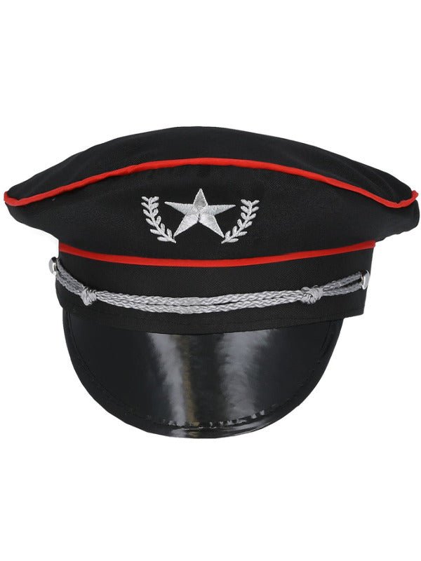 Deluxe Military Hat, Black - Adult Weekender