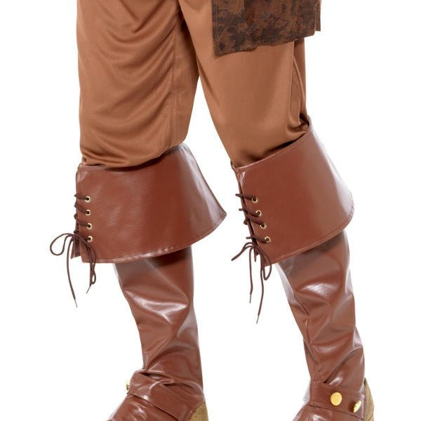 Deluxe Pirate Bootcovers, Brown - Adult Weekender