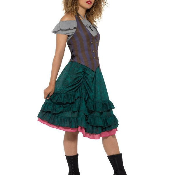 Deluxe Pirate Wench Costume, Multi - Coloured - Adult Weekender