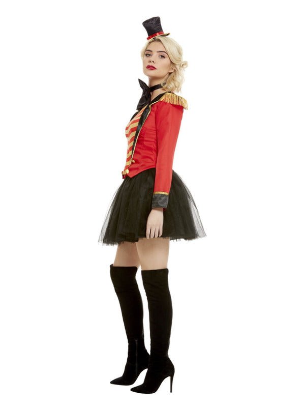 Deluxe Ringmaster Lady Costume, Red - Adult Weekender