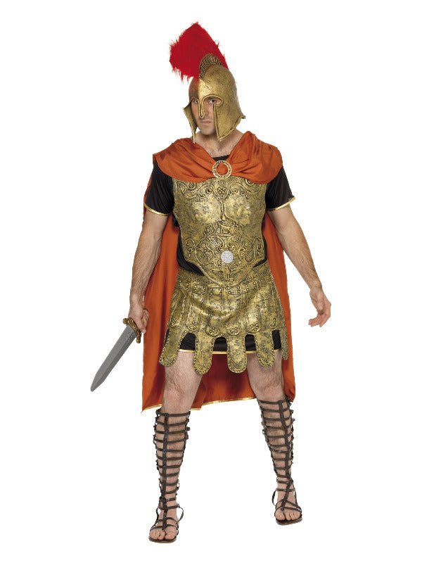 Deluxe Roman Soldier Costume, Gold - Adult Weekender
