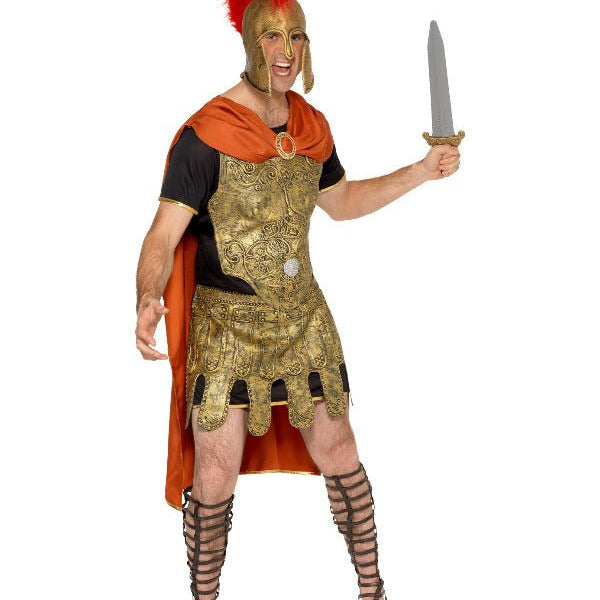 Deluxe Roman Soldier Costume, Gold - Adult Weekender