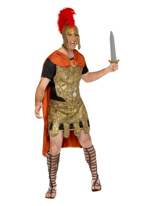 Deluxe Roman Soldier Costume, Gold - Adult Weekender