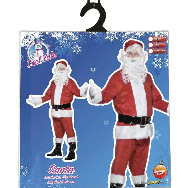 Deluxe Santa Costume, Red - Adult Weekender