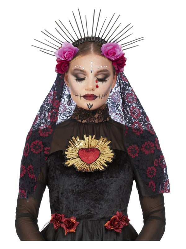 Deluxe Sunburst Day of the Dead Headband - Adult Weekender