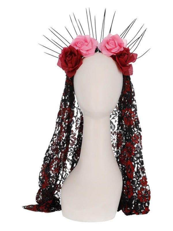 Deluxe Sunburst Day of the Dead Headband - Adult Weekender
