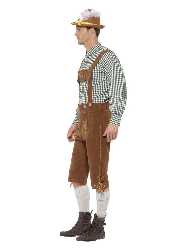 Deluxe Traditional Hans Bavarian Costume, Green - Adult Weekender