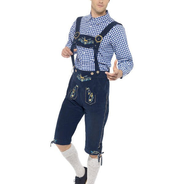 Deluxe Traditional Rutger Bavarian Costume, Blue - Adult Weekender