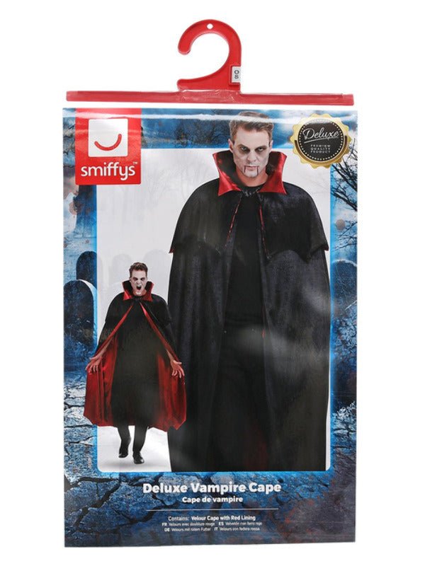 Deluxe Vampire Cape, Black - Adult Weekender