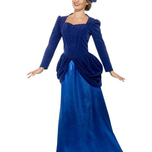Deluxe Victorian Vixen Costume, Blue - Adult Weekender