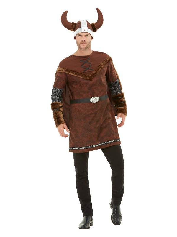 Deluxe Viking Barbarian Costume, Brown - Adult Weekender