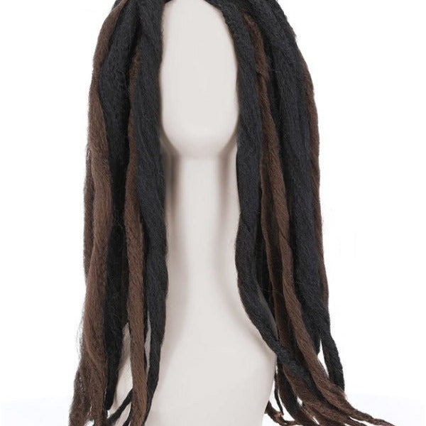 Deluxe Voodoo Dreadlock Wig, Brown & Black - Adult Weekender
