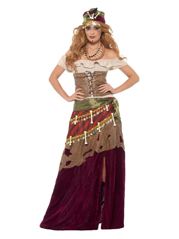 Deluxe Voodoo Priestess Costume, Multi - Coloured - Adult Weekender