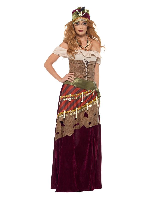 Deluxe Voodoo Priestess Costume, Multi - Coloured - Adult Weekender