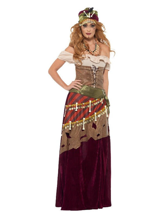 Deluxe Voodoo Priestess Costume, Multi - Coloured - Adult Weekender