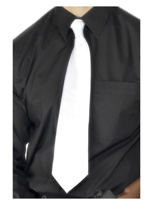 Deluxe White Gangster Tie, White - Adult Weekender