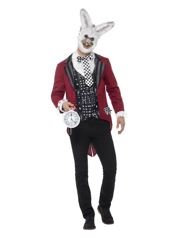 Deluxe White Rabbit Costume, Red - Adult Weekender