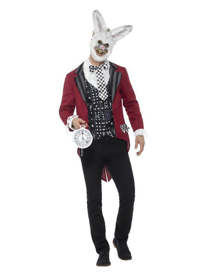 Deluxe White Rabbit Costume, Red - Adult Weekender