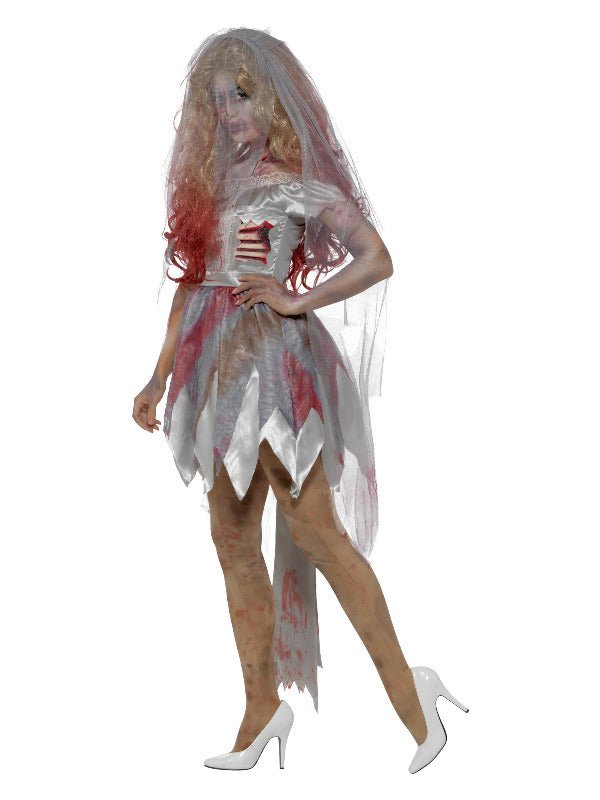 Deluxe Zombie Bride Costume, Grey - Adult Weekender