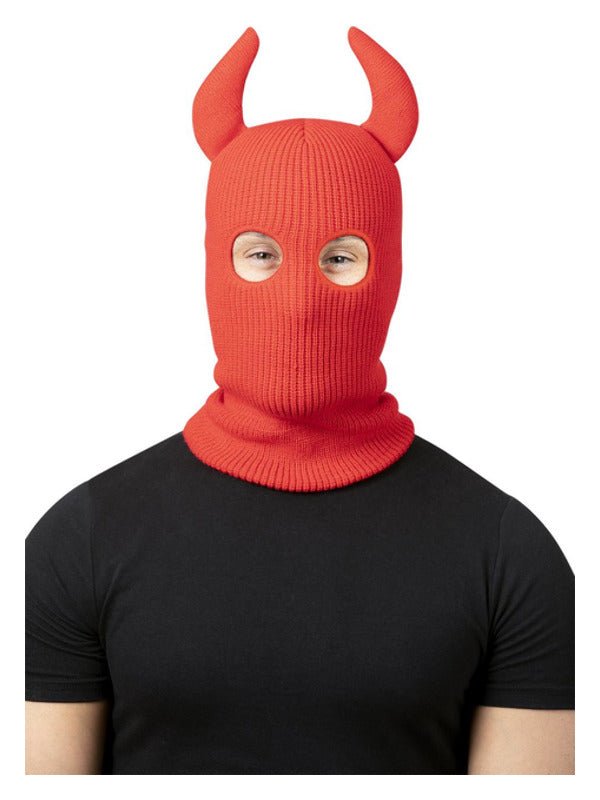 Devil Balaclava Ski Mask, with Horns - Adult Weekender
