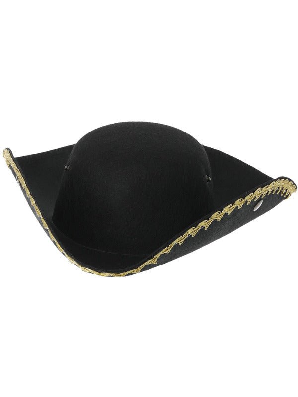 Dick Turpin Tricorn Hat, Black - Adult Weekender