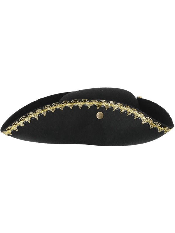 Dick Turpin Tricorn Hat, Black - Adult Weekender