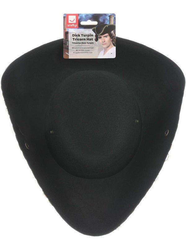 Dick Turpin Tricorn Hat, Black - Adult Weekender