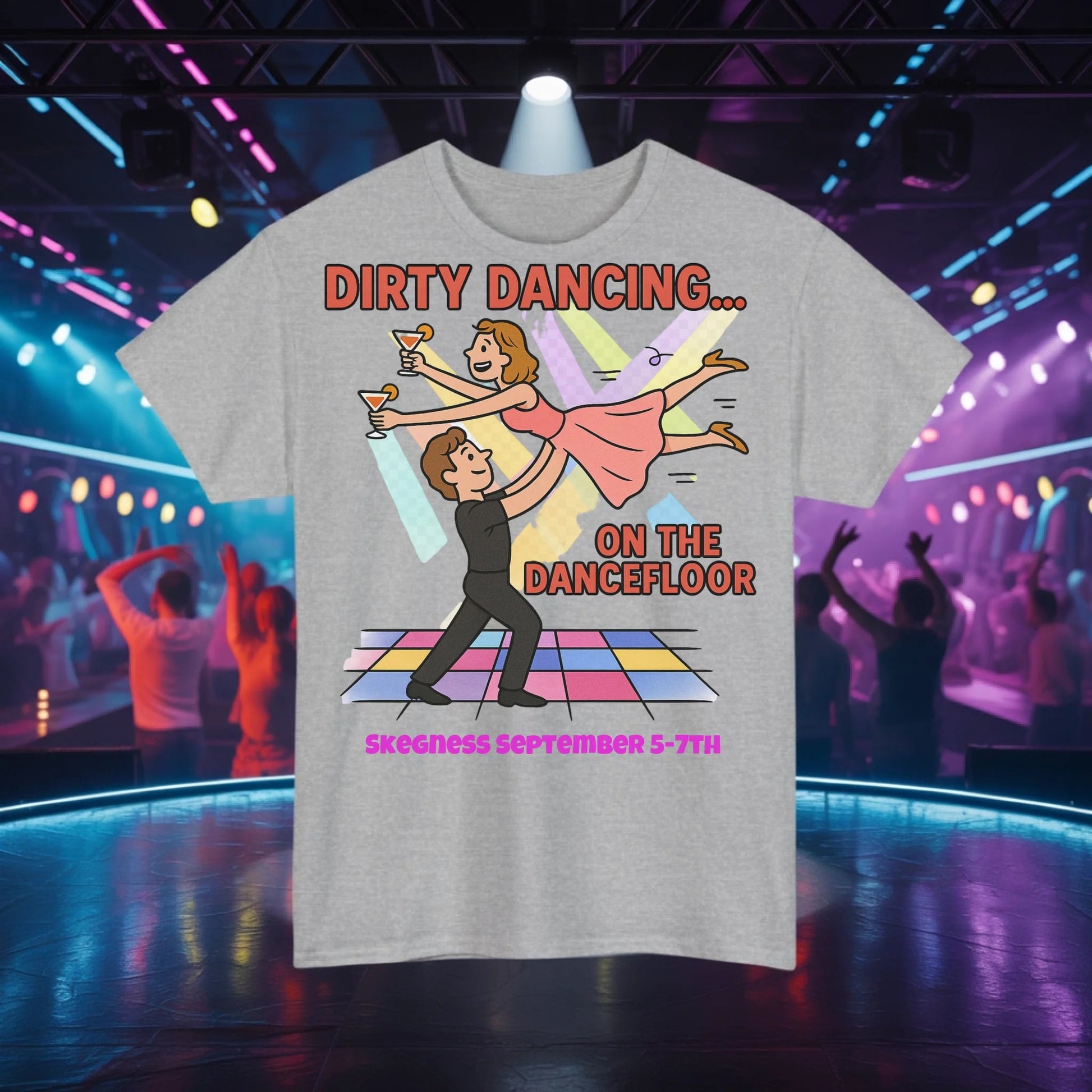 Dirty Dancing - Adult Weekender Front and Back Personalised Unisex Heavy T-Shirt 80s - Adult Weekender