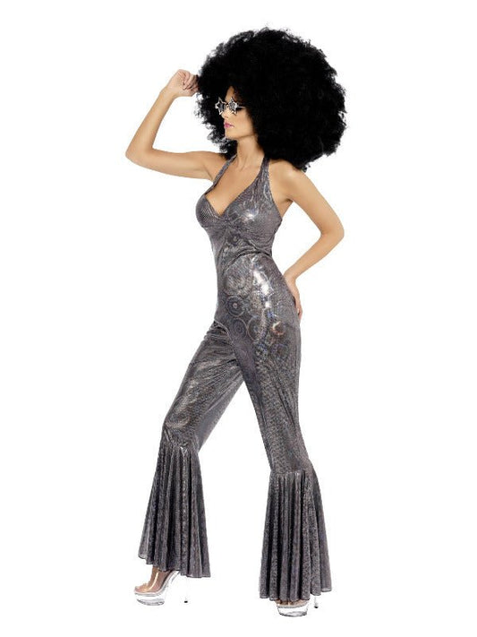 Disco Diva Costume, Silver - Adult Weekender