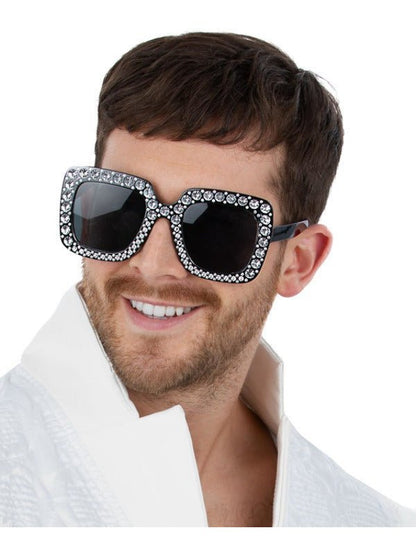 Disco Jewelled Specs, Black - Adult Weekender