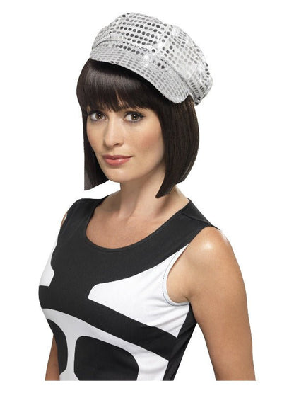 Disco Sequin Hat, Silver - Adult Weekender