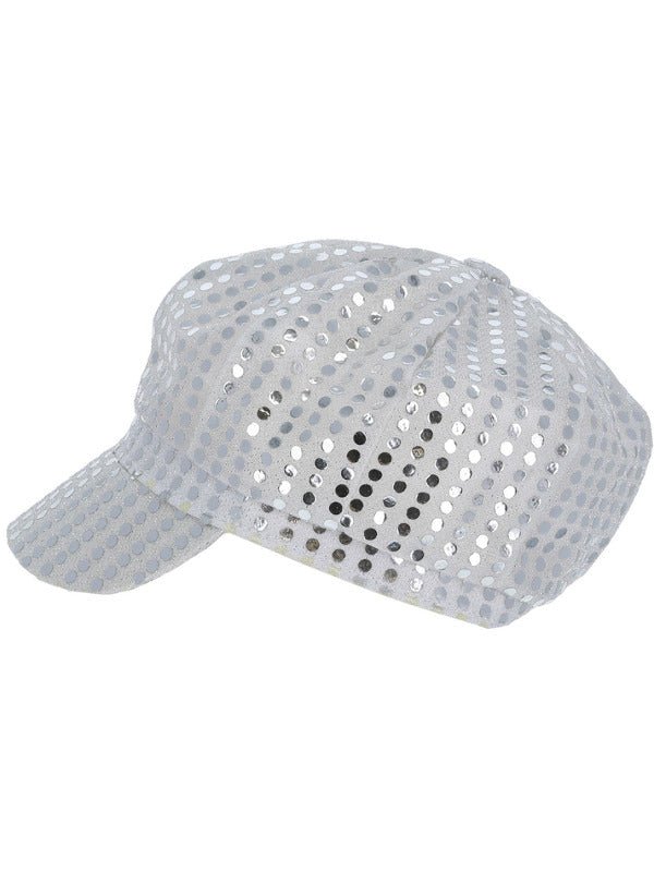 Disco Sequin Hat, Silver - Adult Weekender