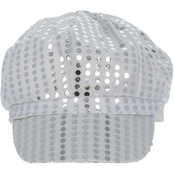 Disco Sequin Hat, Silver - Adult Weekender