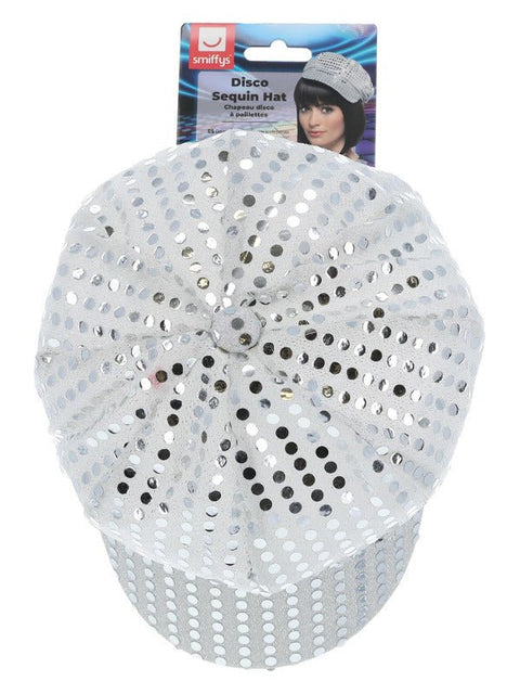 Disco Sequin Hat, Silver - Adult Weekender