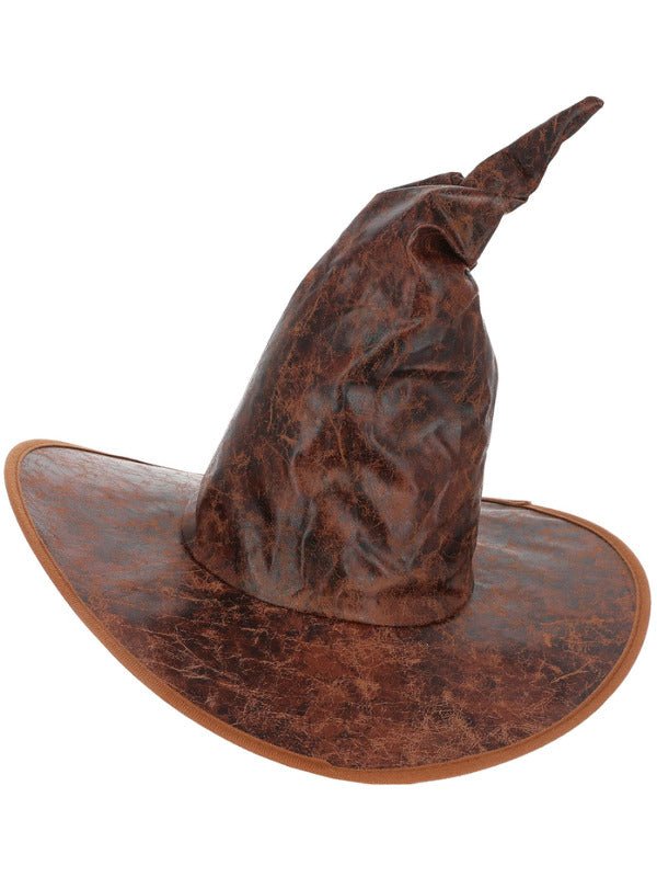 Distressed Mock Leather Wizard Hat - Adult Weekender