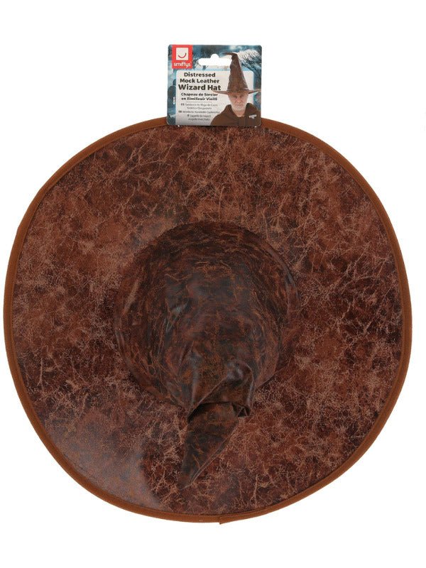 Distressed Mock Leather Wizard Hat - Adult Weekender