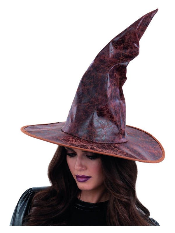 Distressed Mock Leather Wizard Hat - Adult Weekender