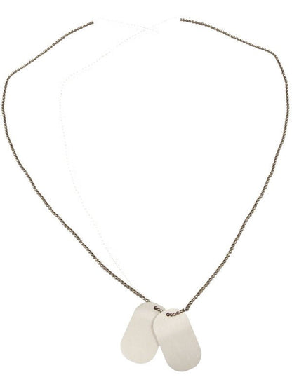 Dogtags on Chain, Silver - Adult Weekender