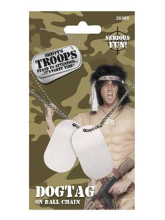 Dogtags on Chain, Silver - Adult Weekender