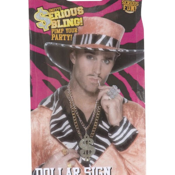 Dollar Sign Medallion, Large, Gold - Adult Weekender