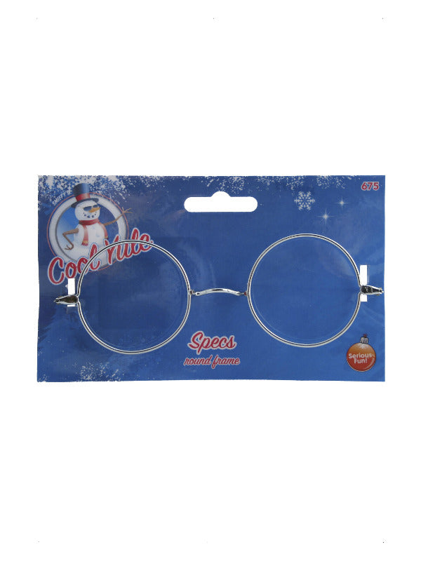 Wire Framed Santa Specs, Silver