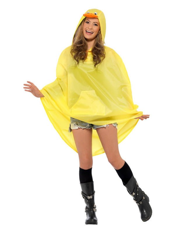 Duck Party Poncho, Yellow - Adult Weekender