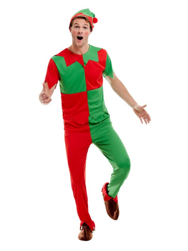 Elf Costume, Green &amp; Red - Adult Weekender