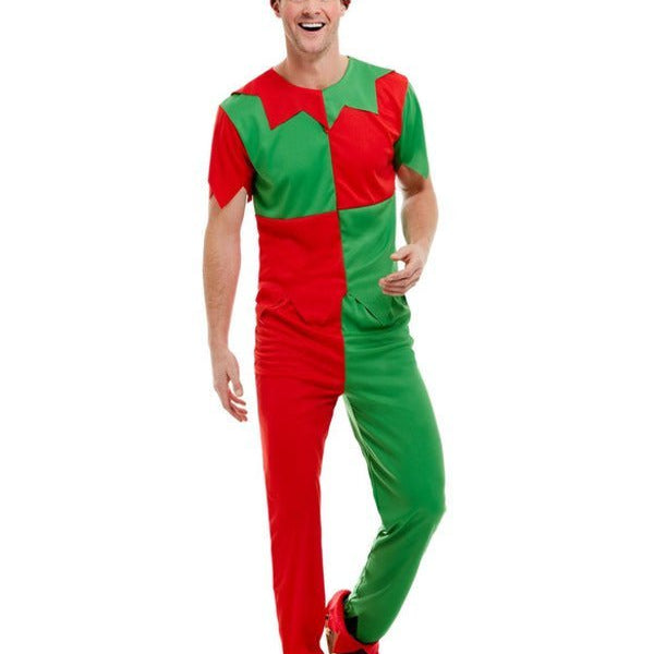 Elf Costume, Green & Red - Adult Weekender