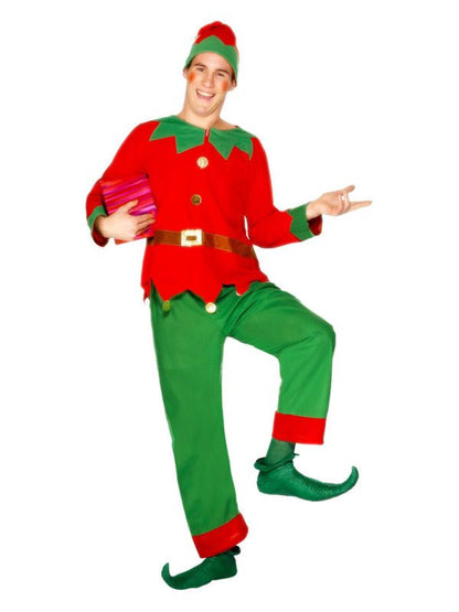 Elf Costume, Red &amp; Green - Adult Weekender